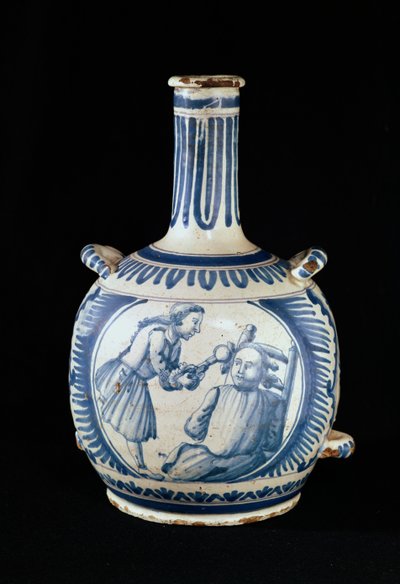 Flasche, die einen Zahnarzt darstellt von French School