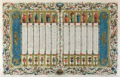 Kalender für 1843 von French School