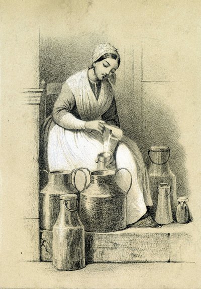 Molkerei, Frankreich, um 1855 von French School