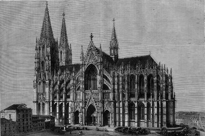 Außenansicht des Kölner Doms, Deutschland von French School