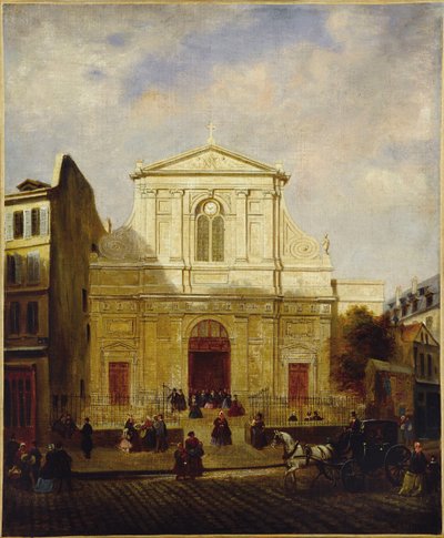Fassade der Kirche Blancs-Manteaux von French School