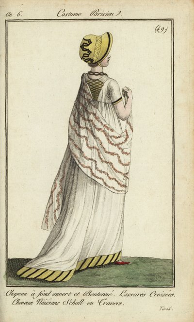 Modische Frau in den Tivoli-Gärten von French School