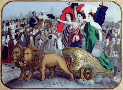 Frankreich verkündet die Freiheit, 1848 von French School