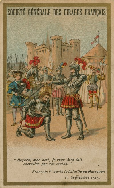 Franz I. nach der Schlacht von Marignano von French School