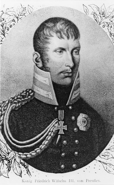 Friedrich Wilhelm III., König von Preußen (Gravur) von French School