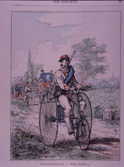 Französischer Armee-Dreiradfahrer (Velocipedist) von French School