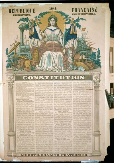 Französische Republik, Verfassung von 1848 von French School