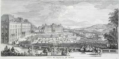 Gesamtansicht des Château de Meudon von French School