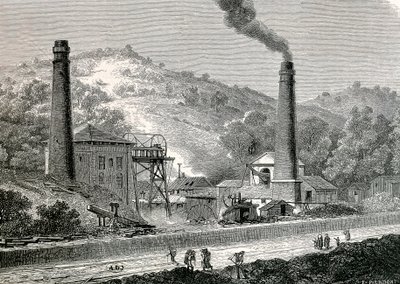 Glyn-Pit-Mine bei Pontypool, England von French School