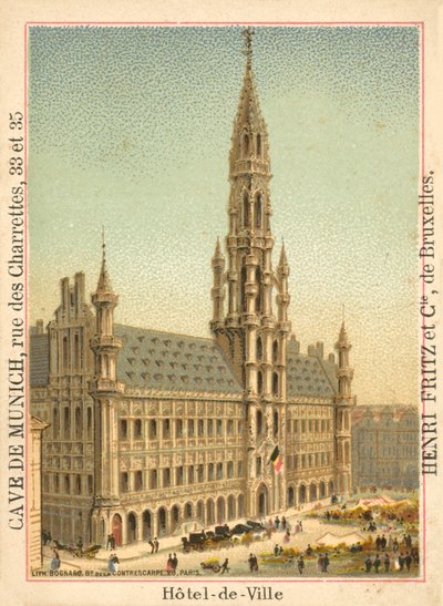 Hotel de Ville, Grand Place, Brüssel von French School