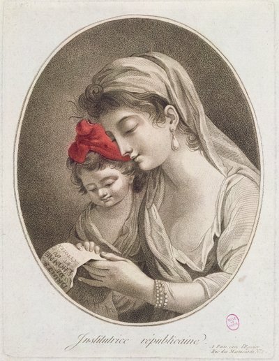 Republikanische Lehrerin. ca. 1789 von French School