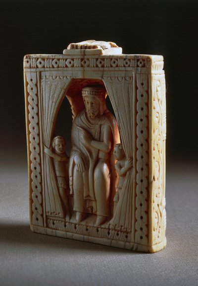 König, Elfenbein-Schachfigur, Frankreich von French School