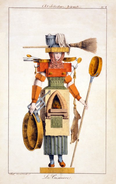 La Cuisiniere, aus Architecture Vivante von French School