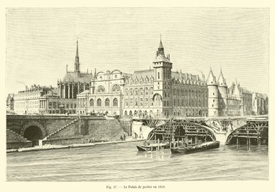 Das Justizpalast im Jahr 1859 von French School