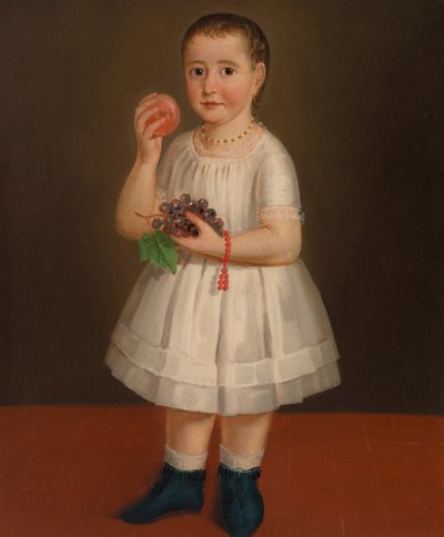 Kleines Mädchen mit Obst, ca. 1840 von French School