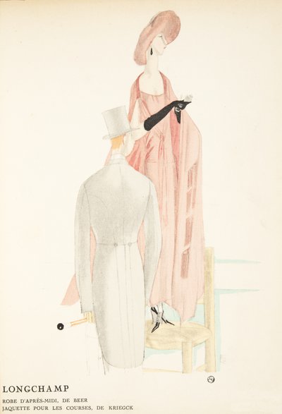 Longchamp, aus einer Sammlung von Modeplatten von French School