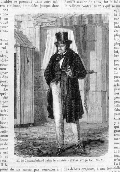 M. de Chateaubriand verlässt das Ministerium (1824) von French School