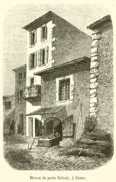 Haus des Dichters Reboul in Nîmes (Gravur) von French School