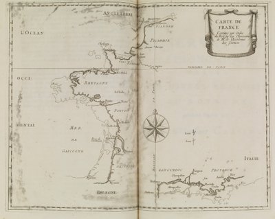 Karte von Frankreich, c.1693 von French School