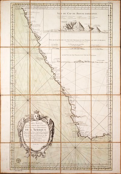 Karte des Südwestens von Afrika von French School