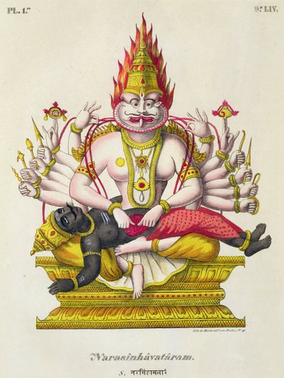 Narasimha, graviert von de Marlet von French School