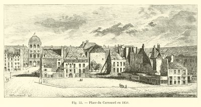 Place du Carrousel im Jahr 1850 von French School