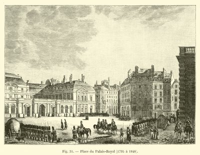 Platz des Palais-Royal, 1795 bis 1848 von French School