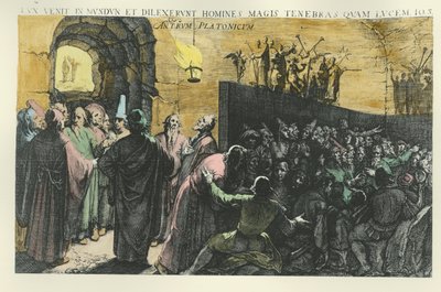 Platons Höhle (spätere Kolorierung) von French School