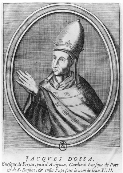 Papst Johannes XXII. (Stich) von French School