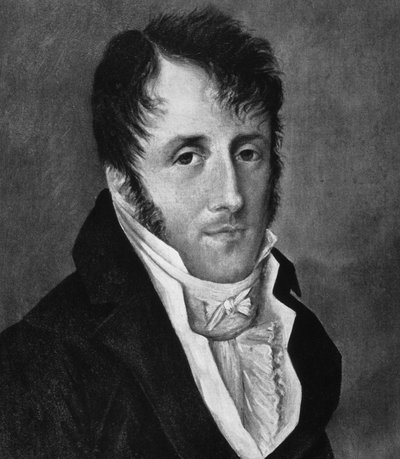 Porträt von Chateaubriand. Gravur aus dem 19. Jahrhundert von French School