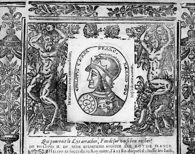 Porträt von Philippe Auguste - Gravur von French School