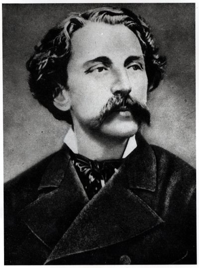 Porträt von Stephane Mallarme (1842-98), ca. 1873 von French School