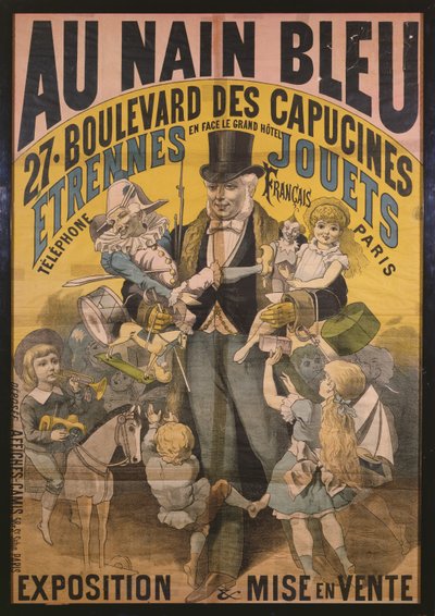 Plakatwerbung für Au Nain Bleu, ca. 1890 von French School