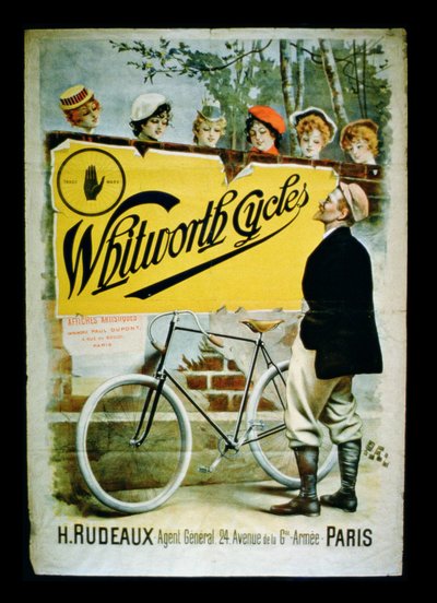 Plakat für Whitworth Fahrräder, Paris von French School