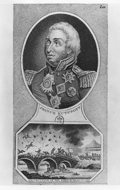 Fürst Michail Illarionowitsch Golenischtschew-Kutusow (Lithografie) von French School