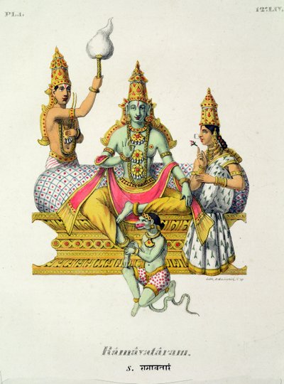 Rama, graviert von du Bouisi von French School