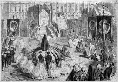 Religiöse Zeremonie während der Brüsseler Messe (Belgien) von French School