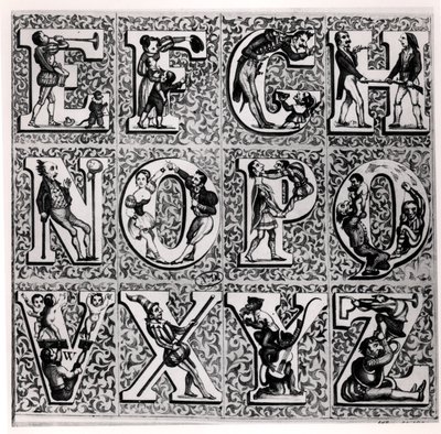 Romantisches Alphabet von French School
