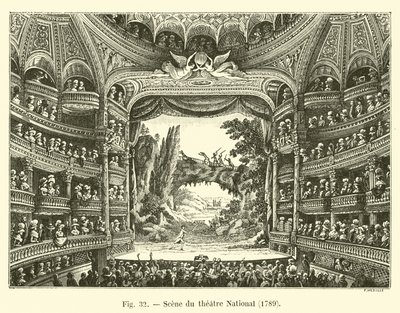 Szene des Nationaltheaters, 1789 von French School