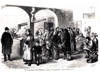 Suppenküche in Paris, ca. 1860 von French School