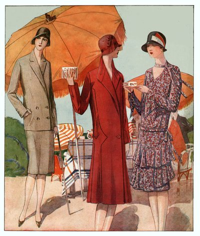 Sommermantel. 1929 (Gravur) von French School