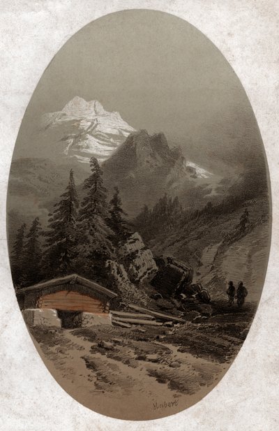 Schweizer Alpen (Stich um 1890) von French School