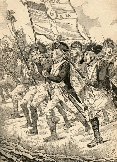 Die Schlacht von Valmy von French School