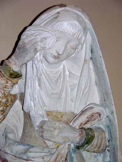 Die Grablegung (Detail einer weiblichen Heiligen) von French School