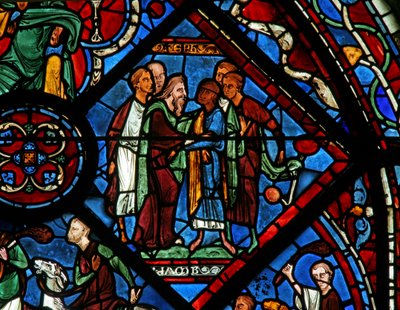 Das Joseph-Fenster: Jakob entdeckt Joseph wieder von French School