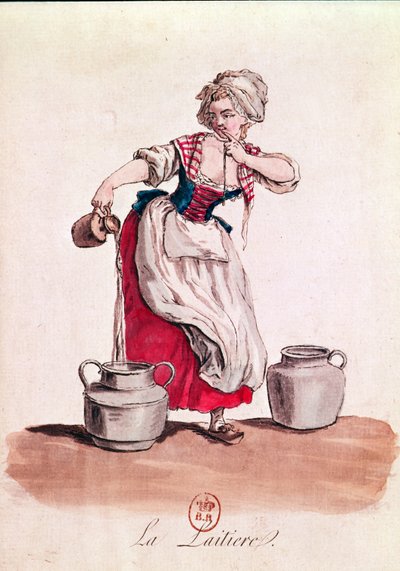 Die Milchmagd, 1785 von French School