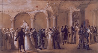 Das Peristyl im Théâtre-Français, ca. 1822 von French School