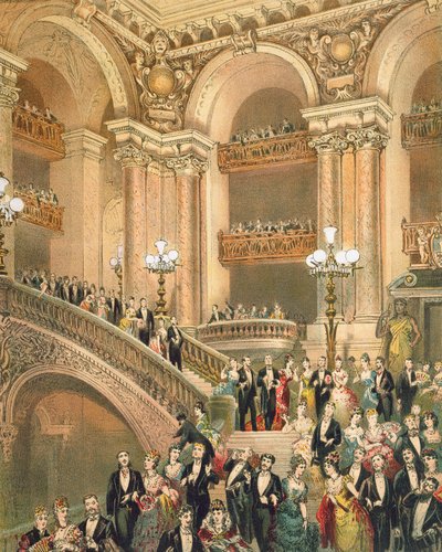 Die Treppe der Oper, ca. 1875 von French School