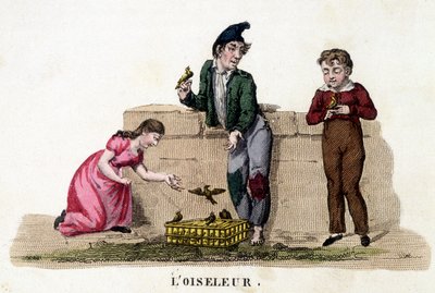 Der Vogel-Vogel - Gravur von French School