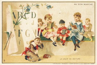 Die Lesestunde, Paris, um 1900 von French School